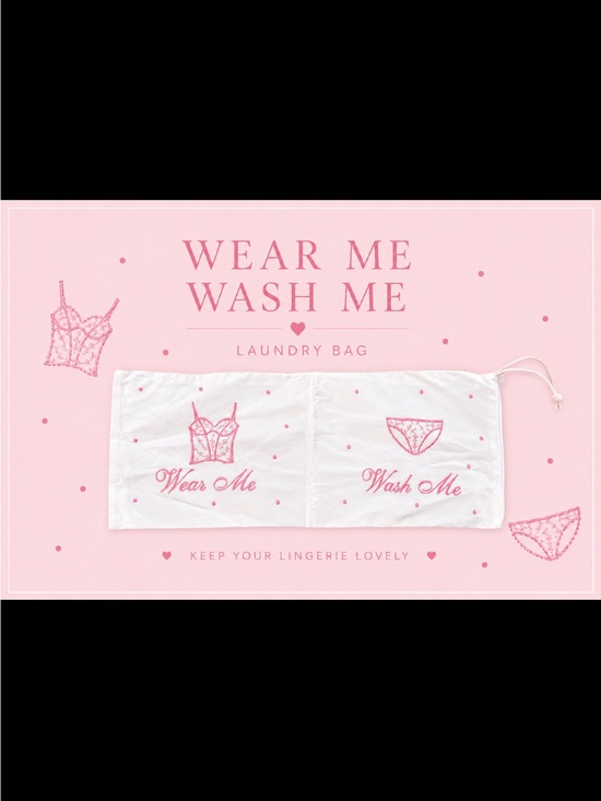 Handbags - Pink and White Lingerie Bag